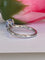 54 ALGT - Bague cocktail en or blanc, saphir de Ceylan et diamants 58 Facettes ring
