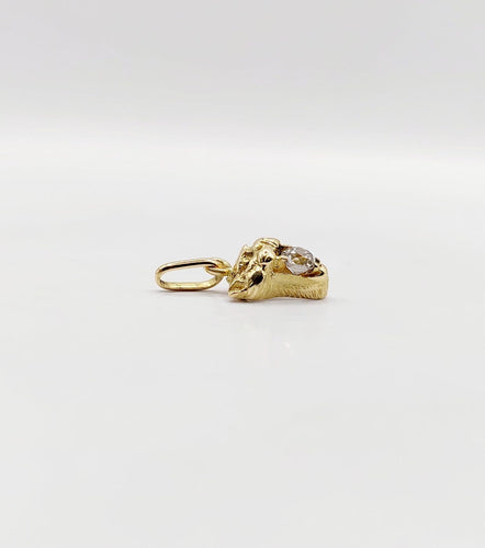 Pendentif tête de tigre en or 18k et diamant taille ancienne 58 Facettes A07644