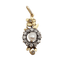 Pendentif marguerite victorien en or 18 ct, argent, perle et diamants