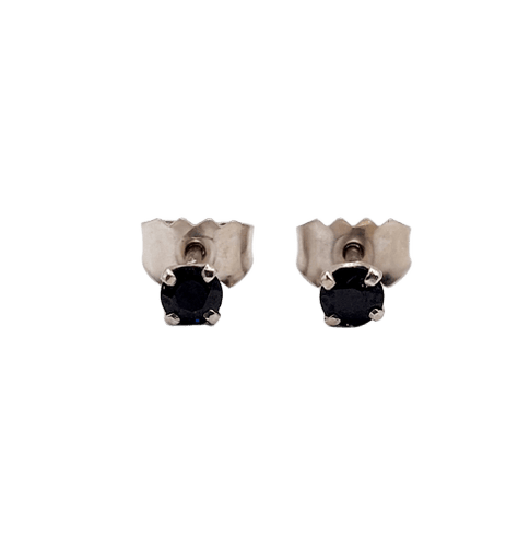 Boucles d'oreilles vintage en or blanc et saphirs