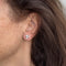 Boucles d'oreilles Boucles d'oreilles point de lumière triangulaires en or blanc 18 ct et diamants 0,96 ct 58 Facettes 29788