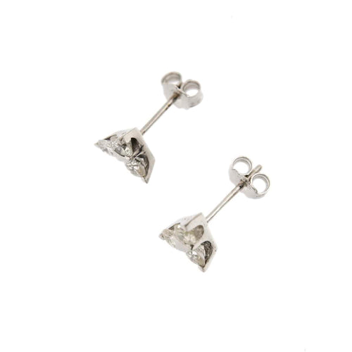 Boucles d'oreilles Boucles d'oreilles point de lumière triangulaires en or blanc 18 ct et diamants 0,96 ct 58 Facettes 29788