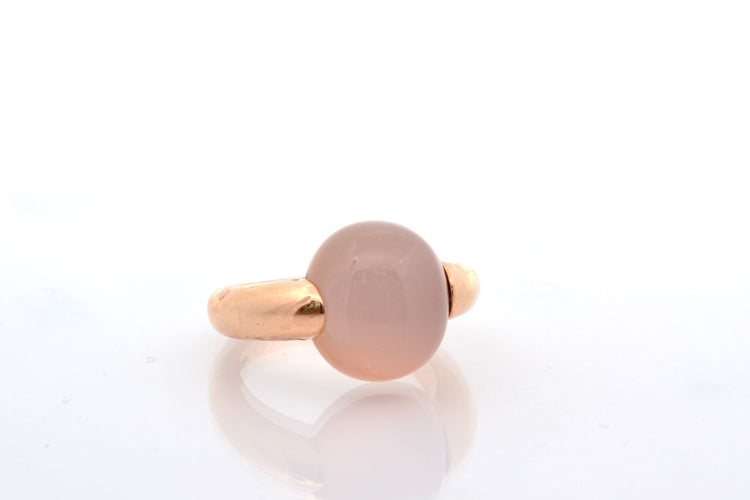 Bague 47 Pomellato Nudo - Bague en or 18k et quartz rose 58 Facettes 27642