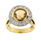 Bague 61 Bague - Citrine et diamants en or jaune et or blanc 18 ct 58 Facettes 30269