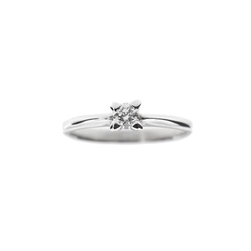 Bague 57 Bague solitaire - Diamant 0,25 ct en or blanc 18 ct 58 Facettes 21483