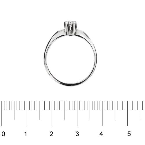 Bague 57 Bague solitaire - Diamant 0,25 ct en or blanc 18 ct 58 Facettes 21483