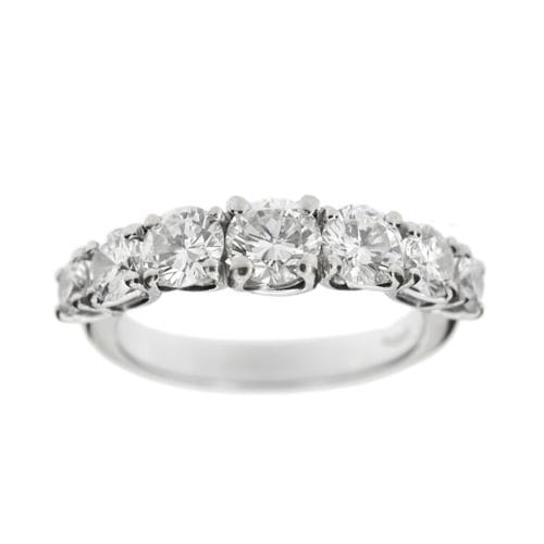 Bague Bague rivière en or blanc 18 ct avec diamants 1,76 ct 58 Facettes 22213
