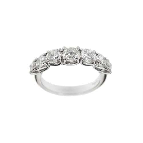 Bague Bague rivière en or blanc 18 ct avec diamants 1,76 ct 58 Facettes 22213