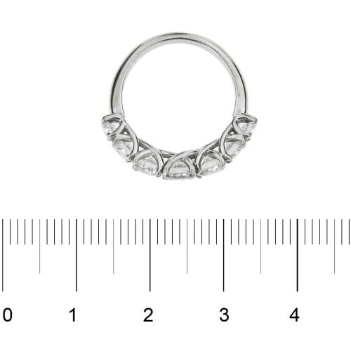 Bague Bague rivière en or blanc 18 ct avec diamants 1,76 ct 58 Facettes 22213