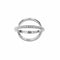Bague 52 Bague éternité double en or blanc 18 ct et diamants 0,46 ct 58 Facettes 10308