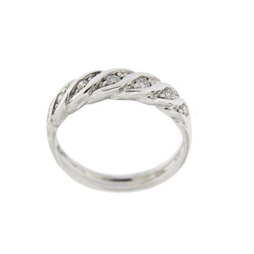 Bague Donna Oro - Bague rivière en or blanc 18 ct avec diamants 0,35 ct 58 Facettes 26266