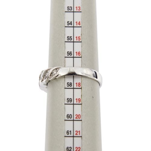 Bague Donna Oro - Bague rivière en or blanc 18 ct avec diamants 0,35 ct 58 Facettes 26266