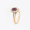 54 Bague espagnole vintage en or jaune 18 carats, diamants et rubis 58 Facettes A1508