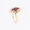 54 Bague vintage en or jaune 18 carats, diamant et rubis 58 Facettes A1511