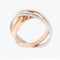54 Bague moderne italienne en or blanc et rose 18 carats 58 Facettes A1512