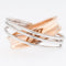 54 Bague moderne italienne en or blanc et rose 18 carats 58 Facettes A1512