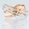 54 Bague moderne italienne en or blanc et rose 18 carats 58 Facettes A1512
