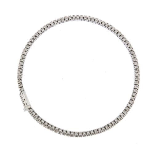 Bracelet Bracelet tennis - 274 diamants 2,74 ct en or blanc 18 ct 58 Facettes 30427