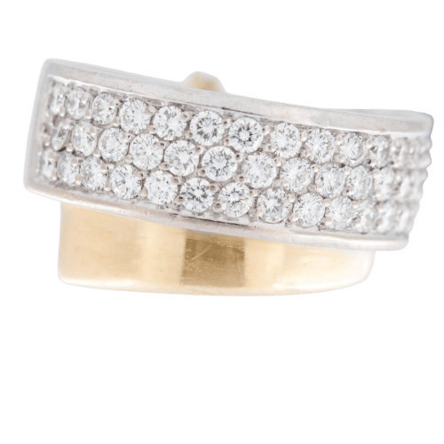 Millenial - Bague en or jaune et blanc 18 carats et diamant
