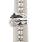 Bague Bague bandeau croisée en or blanc 18 ct avec diamants et saphirs 58 Facettes 24509