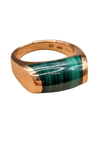 Bvlgari Tronchetto - Bague en or rose 18 ct et malachite