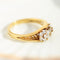 55 Bague fleur vintage en or jaune 585 et diamants 58 Facettes HJ062640
