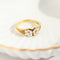 55 Bague fleur vintage en or jaune 585 et diamants 58 Facettes HJ062640