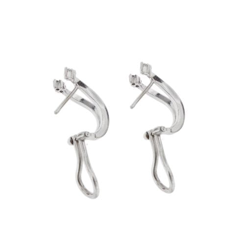 Boucles d'oreilles Boucles d’oreilles puces en or blanc 18 ct et diamants 58 Facettes 19833