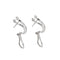 Boucles d'oreilles Boucles d’oreilles puces en or blanc 18 ct et diamants 58 Facettes 19833