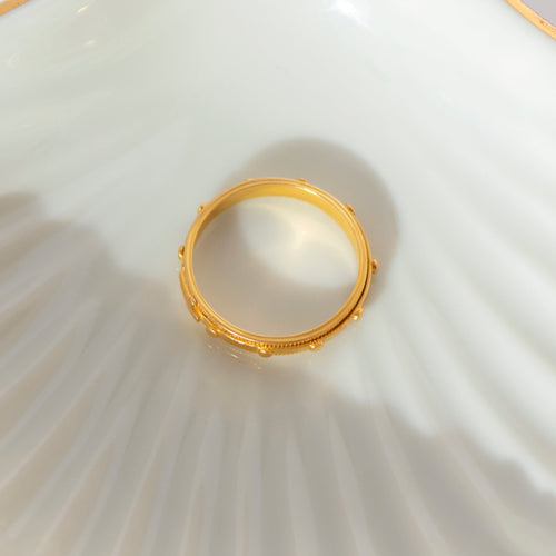 58.5 Bague tournante vintage en or 22 carats 58 Facettes HJ062646
