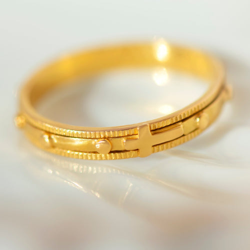 58.5 Bague tournante vintage en or 22 carats 58 Facettes HJ062646
