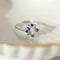 51 Bague vintage en or blanc avec saphirs et diamant 58 Facettes HJ062649