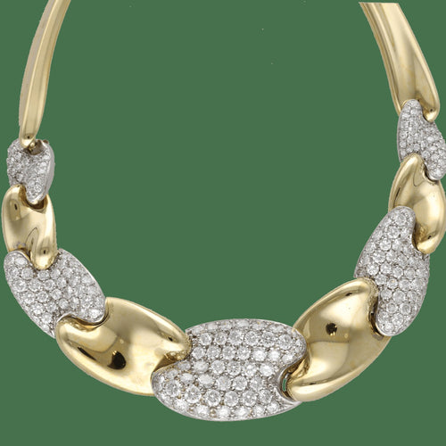 Collier en or 18k deux tons et diamants 58 Facettes FB11866
