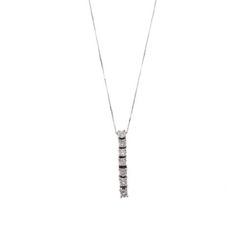 Collier Collier avec pendentif en or blanc 18 ct et diamants 58 Facettes 25102