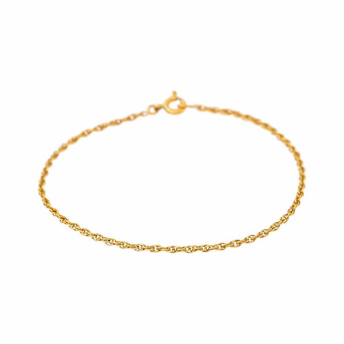 Bracelet maille forçat double torsadée en or jaune 58 Facettes 5780602CN