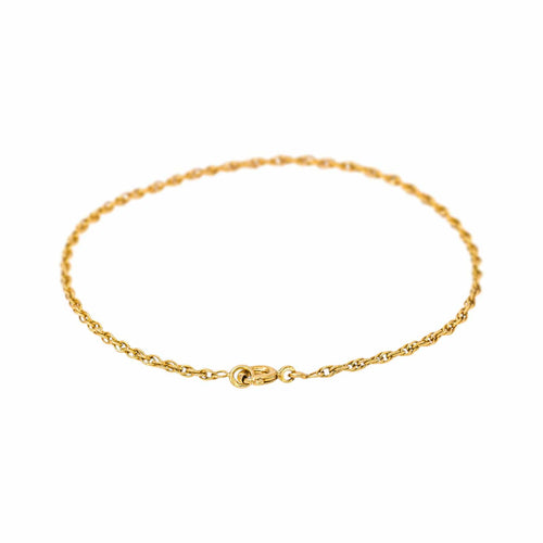 Bracelet maille forçat double torsadée en or jaune 58 Facettes 5780602CN
