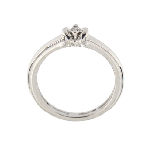 Bague Donna Oro - Bague solitaire en or blanc avec diamant 0,07 ct 58 Facettes 20895
