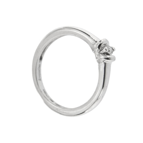 Bague Donna Oro - Bague solitaire en or blanc avec diamant 0,07 ct 58 Facettes 20895