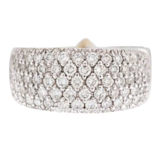 Bague moderne en or blanc 18 carats avec diamants