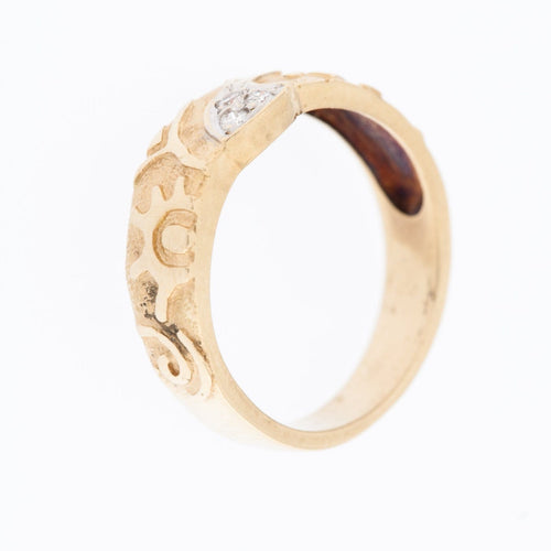 57 Bague vintage en or jaune 18 ct avec diamants 58 Facettes A1554