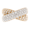 60 Bague en or jaune et blanc 18 carats avec diamants 58 Facettes A1563