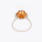 57 Bague suisse en or blanc avec topaze dorée et diamants 58 Facettes A1571