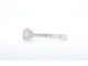 53 Bague halo en or blanc et diamants 58 Facettes 1003