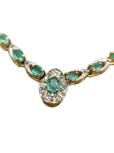 Parure - Collier, bague et boucles d'oreilles en or 18 ct et émeraudes 58 Facettes CV-116