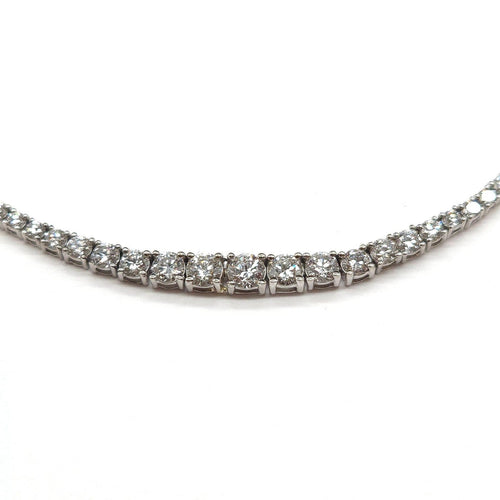 Collier rivière en chute en or blanc 18K et diamants 58 Facettes BO/260273