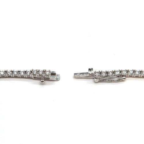 Collier rivière en chute en or blanc 18K et diamants 58 Facettes BO/260273