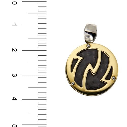 Pendentif Chimento - Pendentif rond à motif géométrique en or jaune 18 ct 58 Facettes 18785