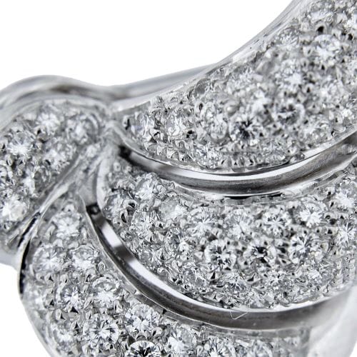 Boucles d'oreilles Boucles d’oreilles puces à diamants en or blanc 750 58 Facettes 12950