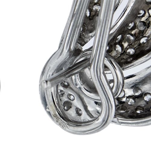 Boucles d'oreilles Boucles d’oreilles puces à diamants en or blanc 750 58 Facettes 12950