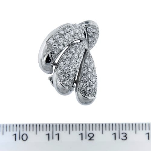 Boucles d'oreilles Boucles d’oreilles puces à diamants en or blanc 750 58 Facettes 12950